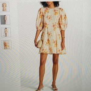 Zimmerman Floral print linen mini dress